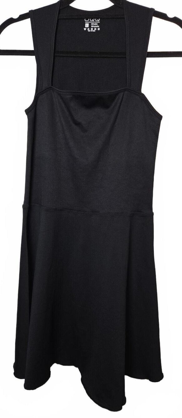 OQQ Black Sleeveless Nylon Spandex Dress Size Large